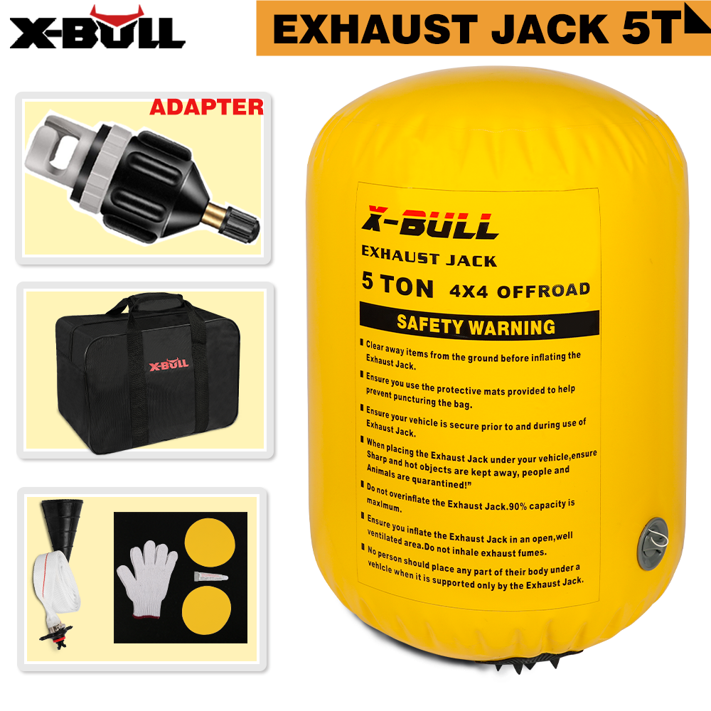 X-BULL Air Jack Recovery Exhaust Jack Kits 5T Air Bag Multi Layer Truck Rescue 9