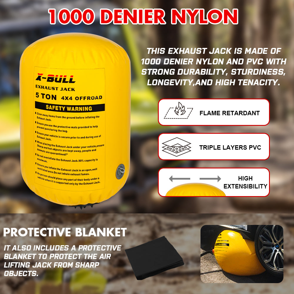 X-BULL Exhaust Jack Recovery Jack Air Bag Multi Layer Truck Rescue Kit 4x4 4WD 10 Units 7