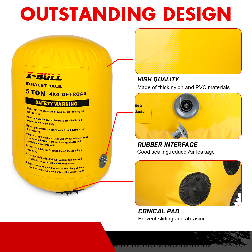 X-BULL Exhaust Jack Recovery Jack Air Bag Multi Layer Truck Rescue Kit 4x4 4WD 10 Units 8
