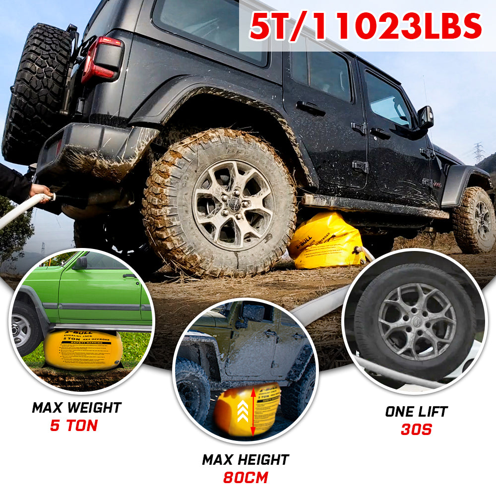 X-BULL Exhaust Jack Recovery Jack Air Bag Multi Layer Truck Rescue Kit 4x4 4WD 10 Units 9