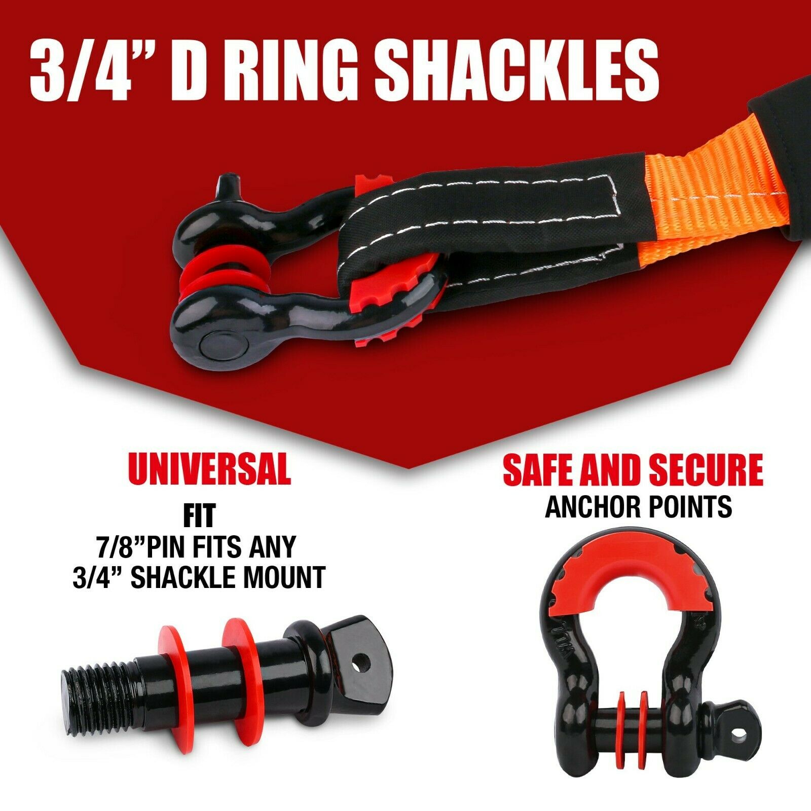 X-BULL Winch Recovery Kit Recovery tracks /Snatch Strap Off Road 4WD 11