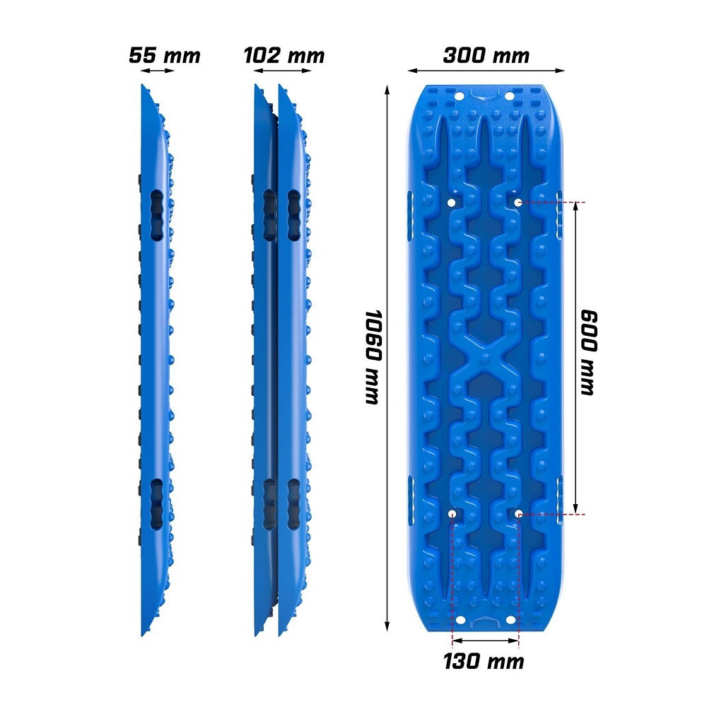 X-BULL Recovery tracks Mud Snow / Sand tracks / Grass 4X4 Caravan 2pairs 4WD Gen 3.0 - Blue 6