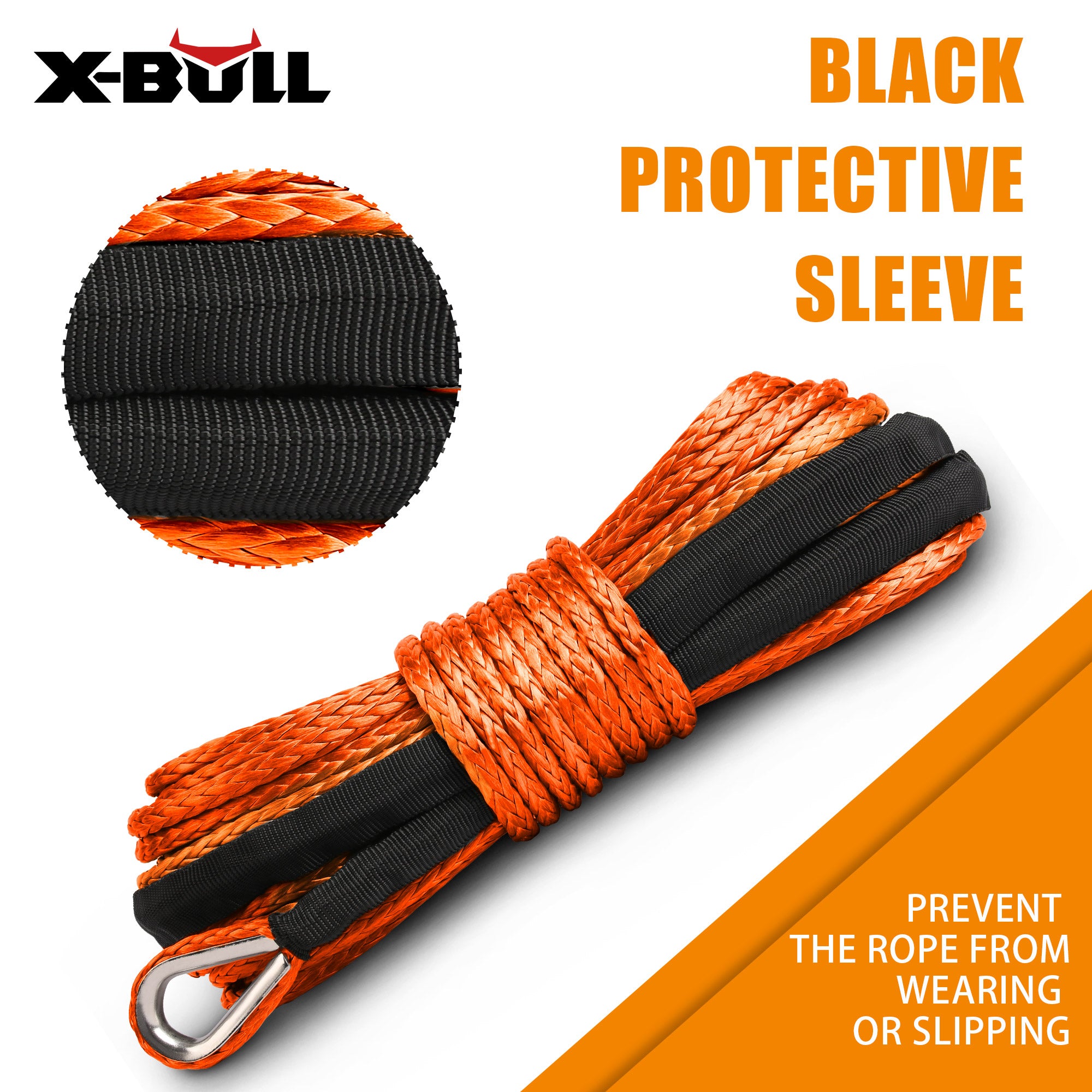 X-BULL Winch Rope Dyneema Synthetic Rope 5.5mm x 13m Tow Recovery Offroad 4wd 3