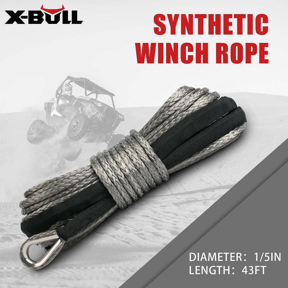 X-BULL Winch Rope 5.5mm x 13m Dyneema Synthetic Rope Tow Recovery Offroad 4wd4x4 7