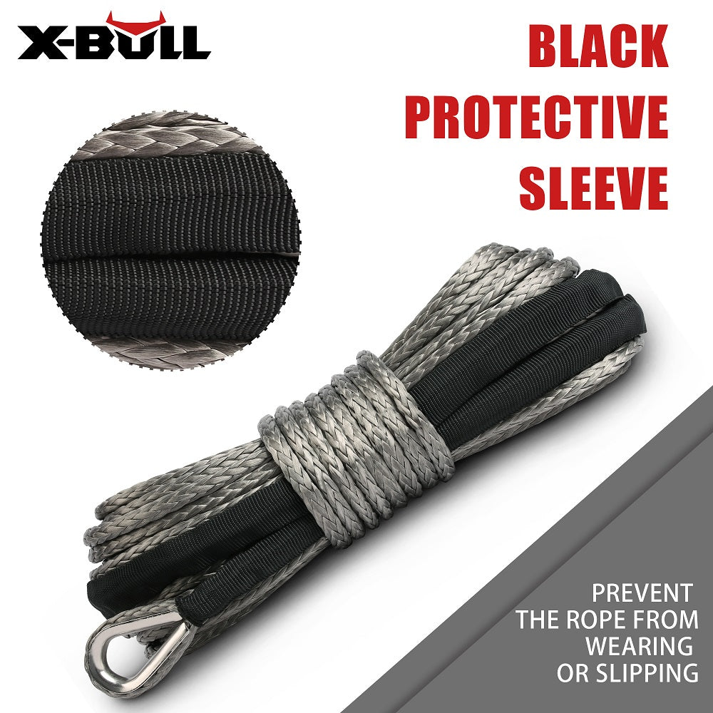 X-BULL Winch Rope 5.5mm x 13m Dyneema Synthetic Rope Tow Recovery Offroad 4wd4x4 4