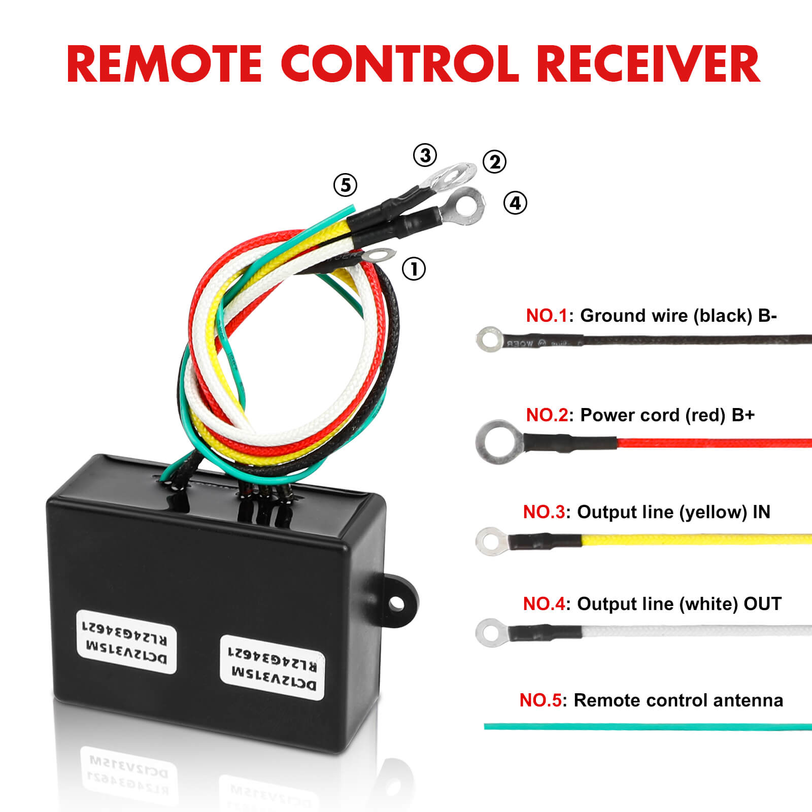 X-BULL 12V Winch Remote Control Twin Handset Easy to Install Upgrade Remotes 3