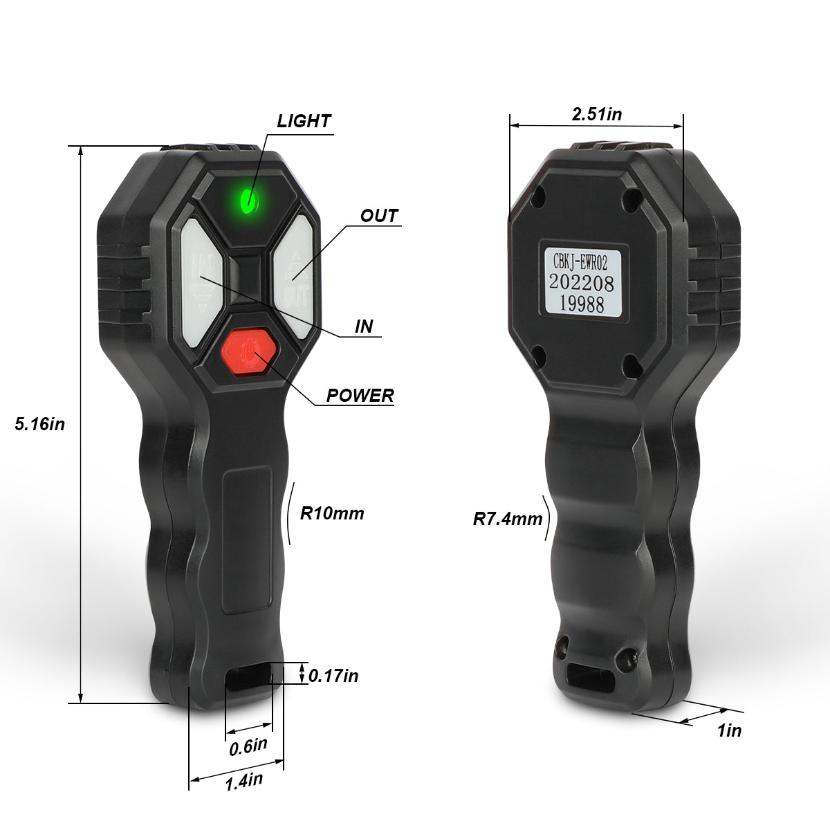 X-BULL 2x Wireless Winch Remote Control 12 Volt Handset Switch 150ft 4WD 5