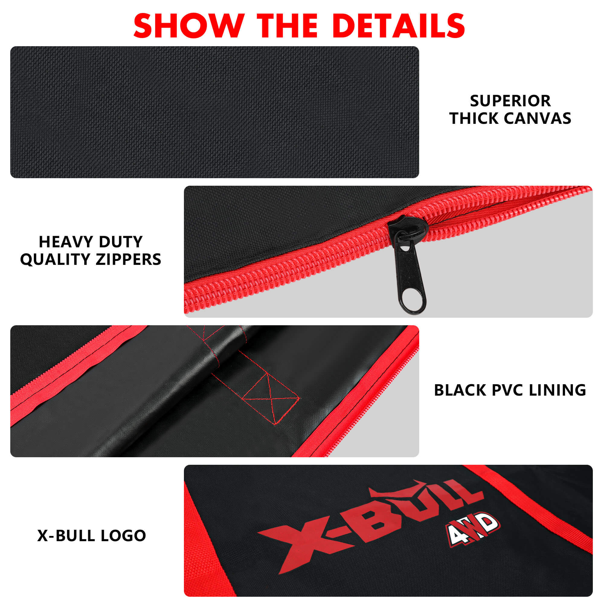 X-BULL Recovery tracks Carry Bag 4x4 Extraction Tred Bag Black 4
