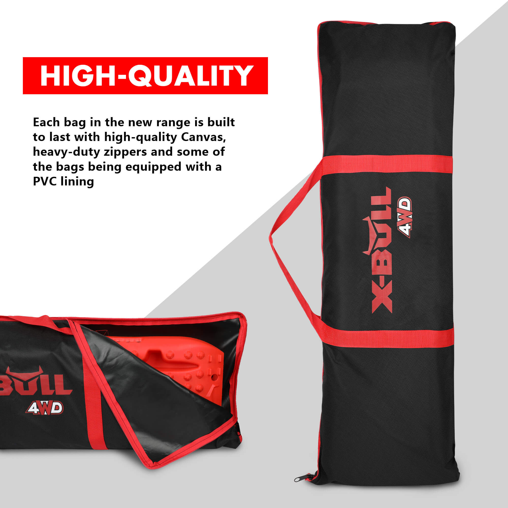 X-BULL Recovery tracks Carry Bag 4x4 Extraction Tred Bag Black 7