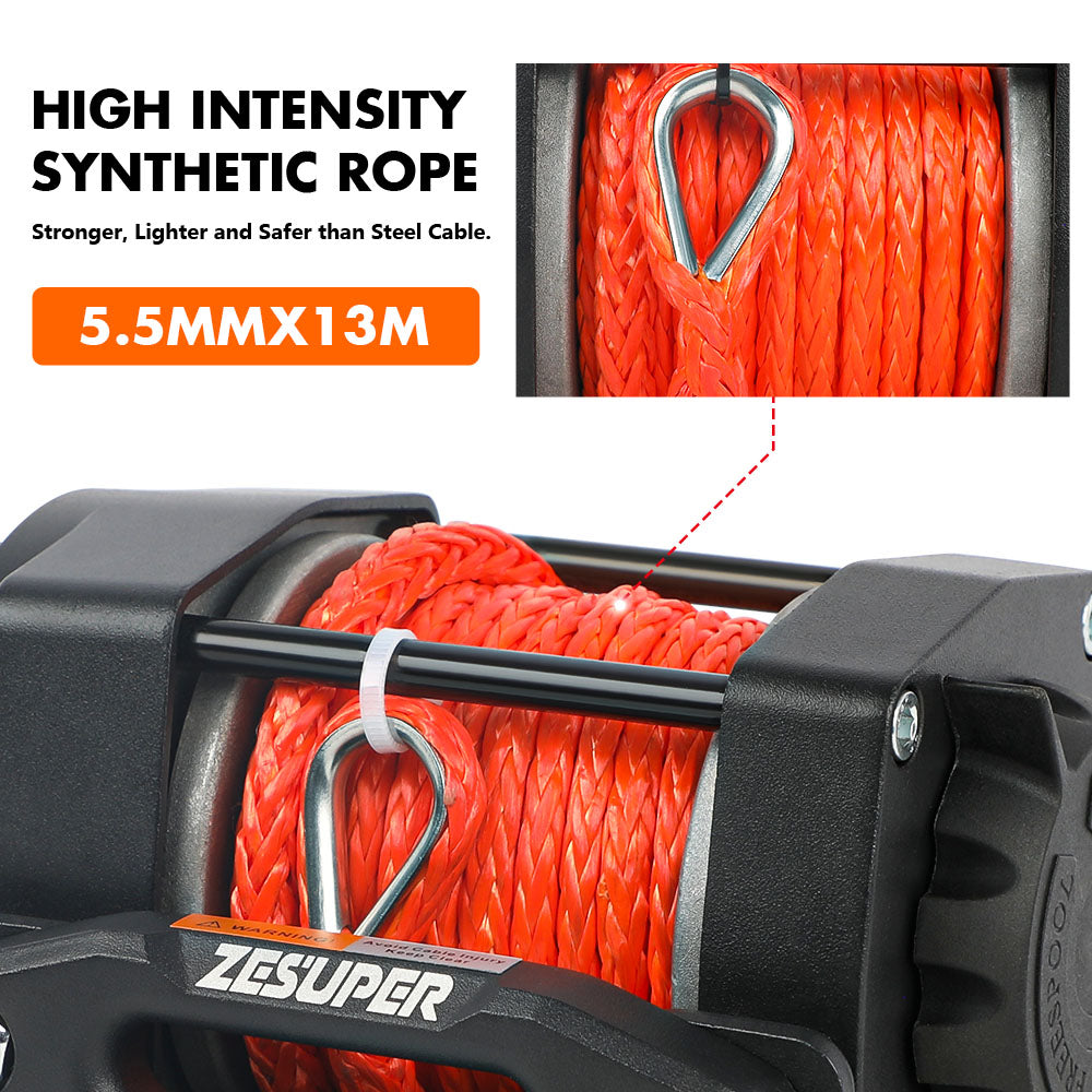 ZESUPER 4500LB Electric Winch 12V Wireless Portable ATV UTV Boat Trailer 7