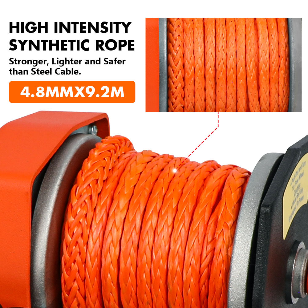 ZESUPER 12V Electric Winch 2500lbs Synthetic Rope Wireless Remote ATV UTV BOAT 9