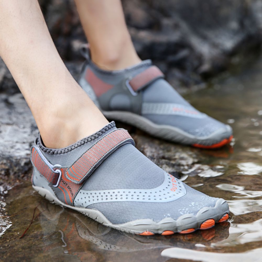 Men Women Water Shoes Barefoot Quick Dry Aqua Sports Shoes - Grey Size EU39 = US6 8