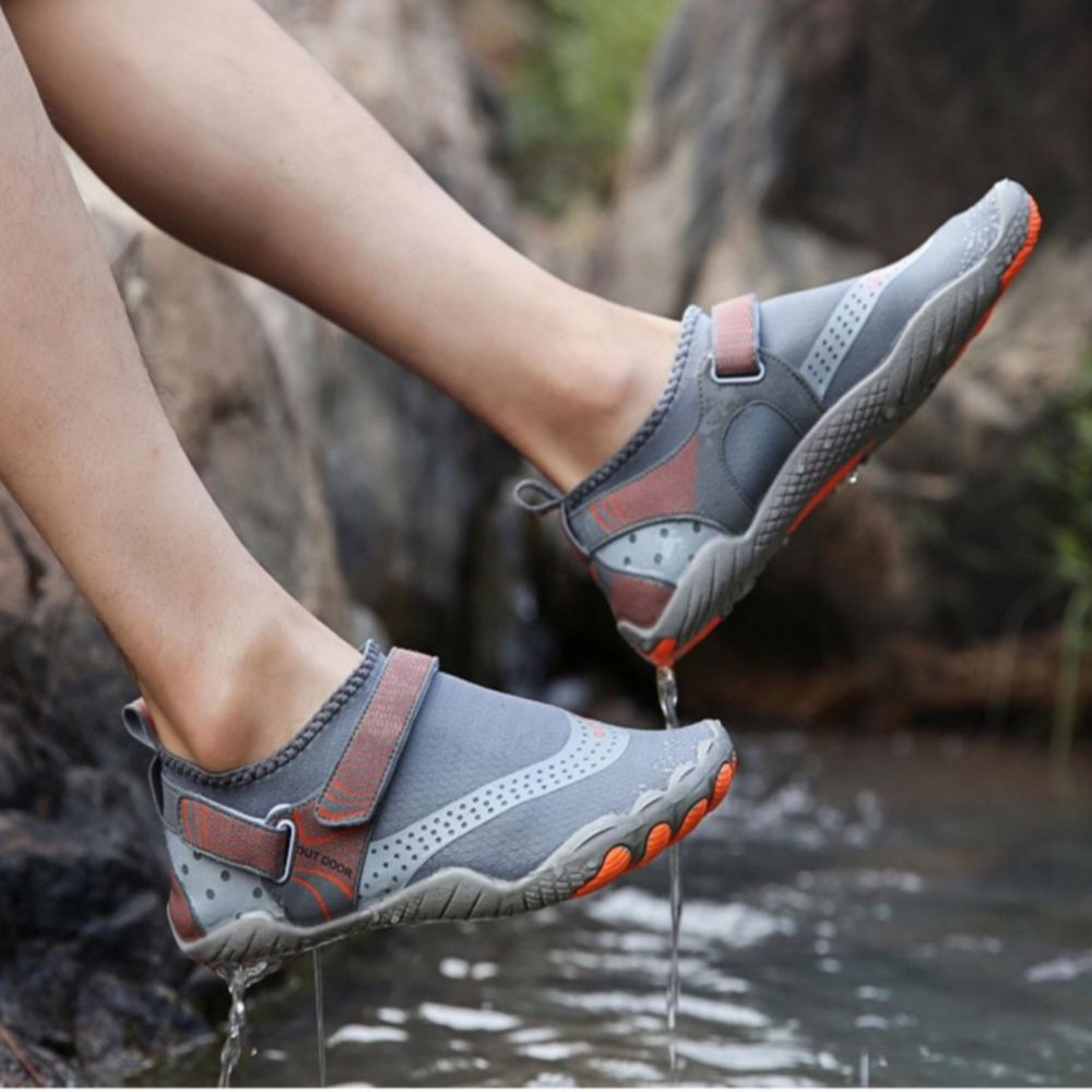 Men Women Water Shoes Barefoot Quick Dry Aqua Sports Shoes - Grey Size EU40 = US7 8