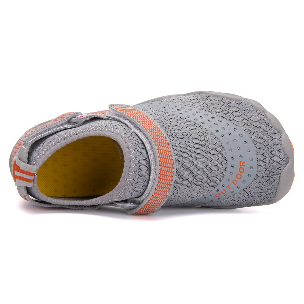 Kids Water Shoes Barefoot Quick Dry Aqua Sports Shoes Boys Girls - Grey Size Bigkid US2=EU32 4