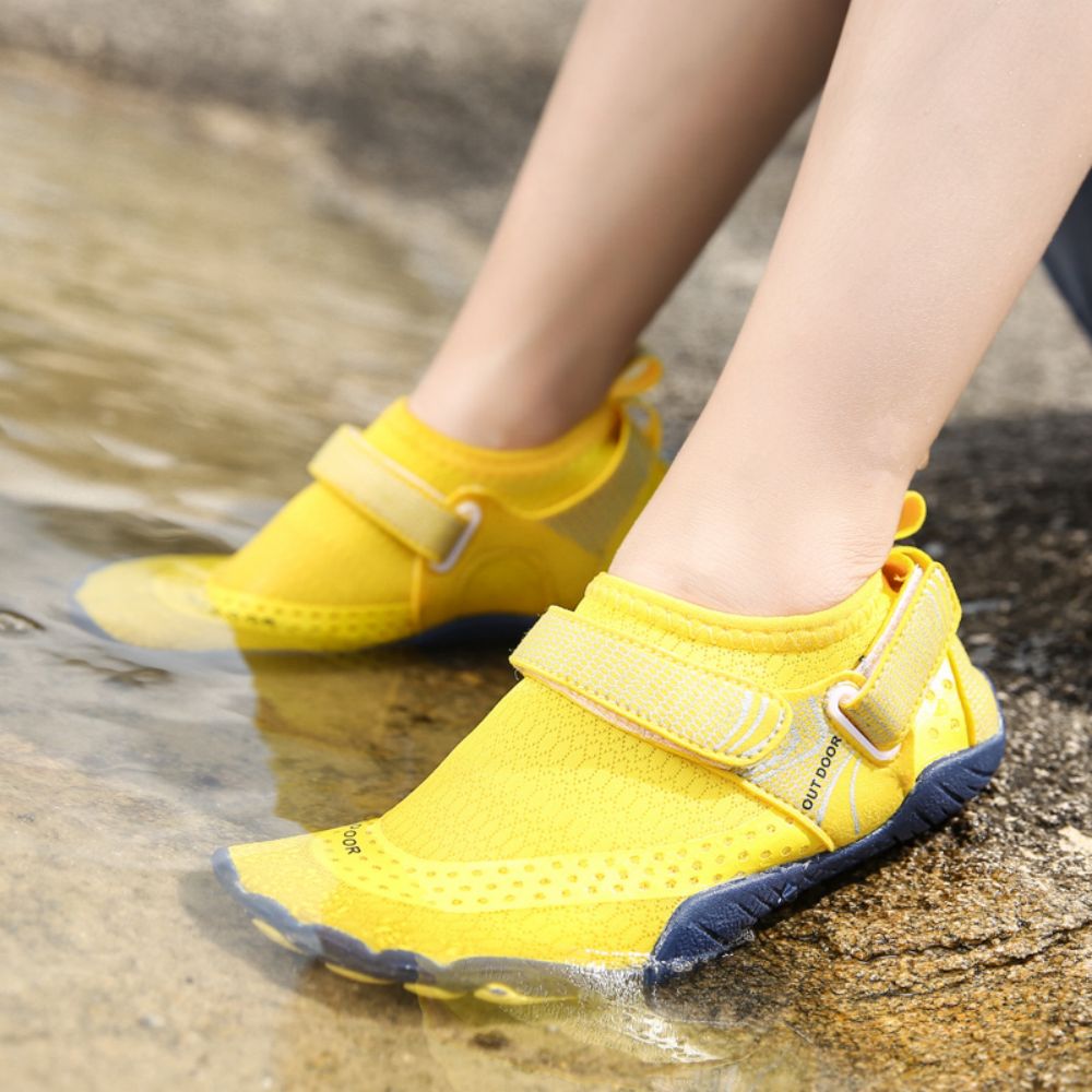 Kids Water Shoes Barefoot Quick Dry Aqua Sports Shoes Boys Girls - Yellow Size Bigkid US4 = EU36 8