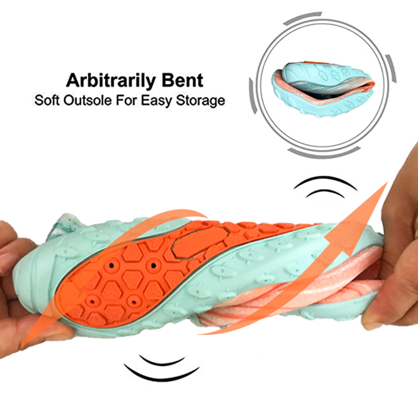 Water Shoes for Men and Women Soft Breathable Slip-on Aqua Shoes Aqua Socks for Swim Beach Pool Surf Yoga (Orange Size US 9.5) 5