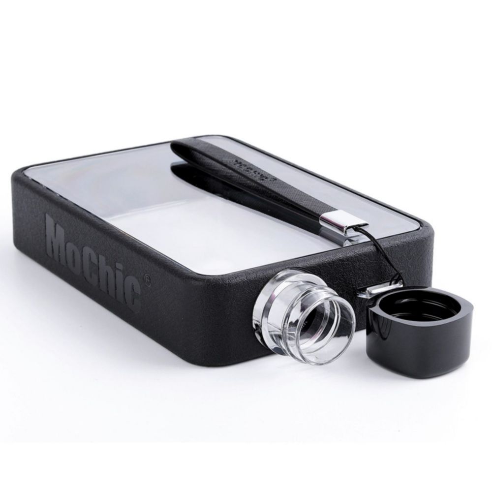 A5 Flat Water Bottle for Warm Drink ( Black ) 9