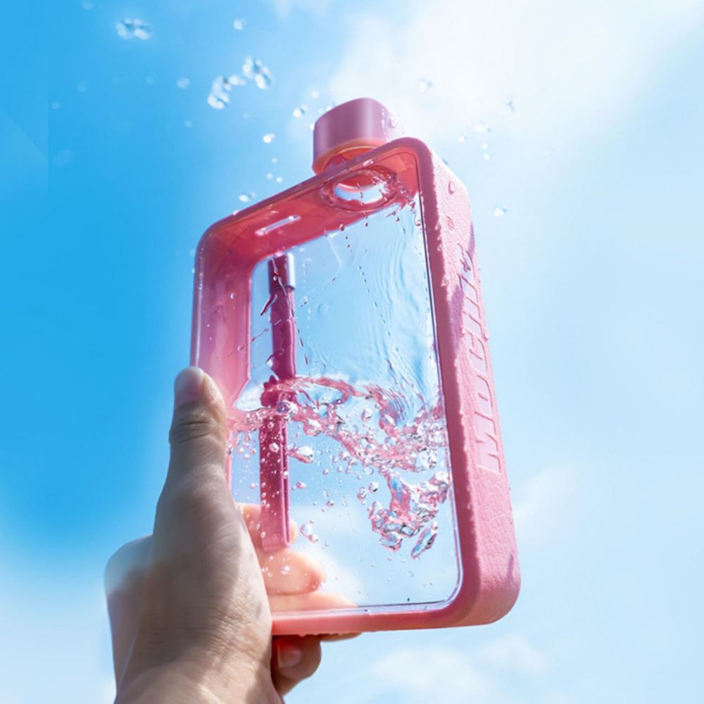 A5 Flat Water Bottle for Warm Drink ( Pink ) 8