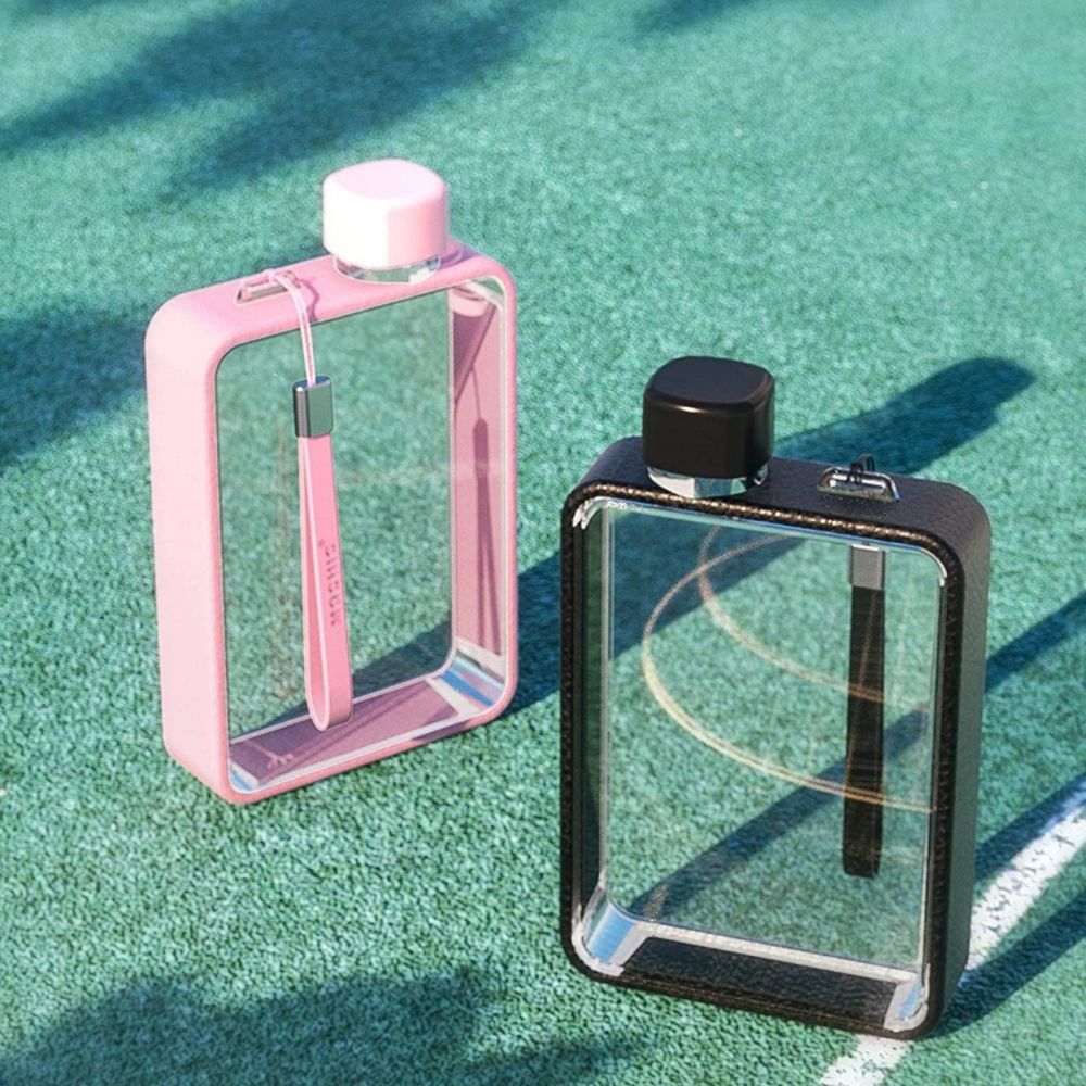 A5 Flat Water Bottle for Warm Drink ( Pink ) 9