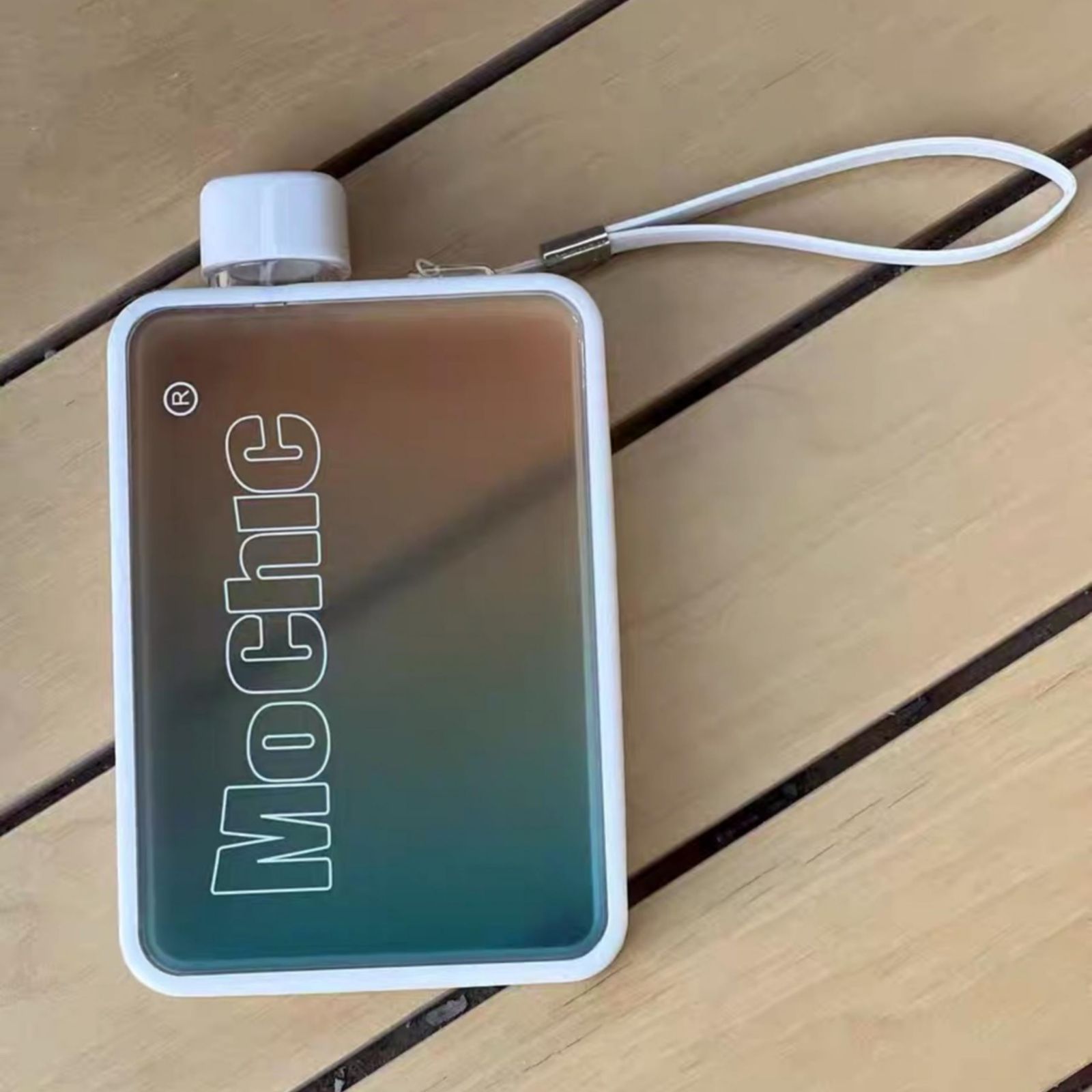 A5 Flat Water Bottle for Warm Drink ( White ) 3