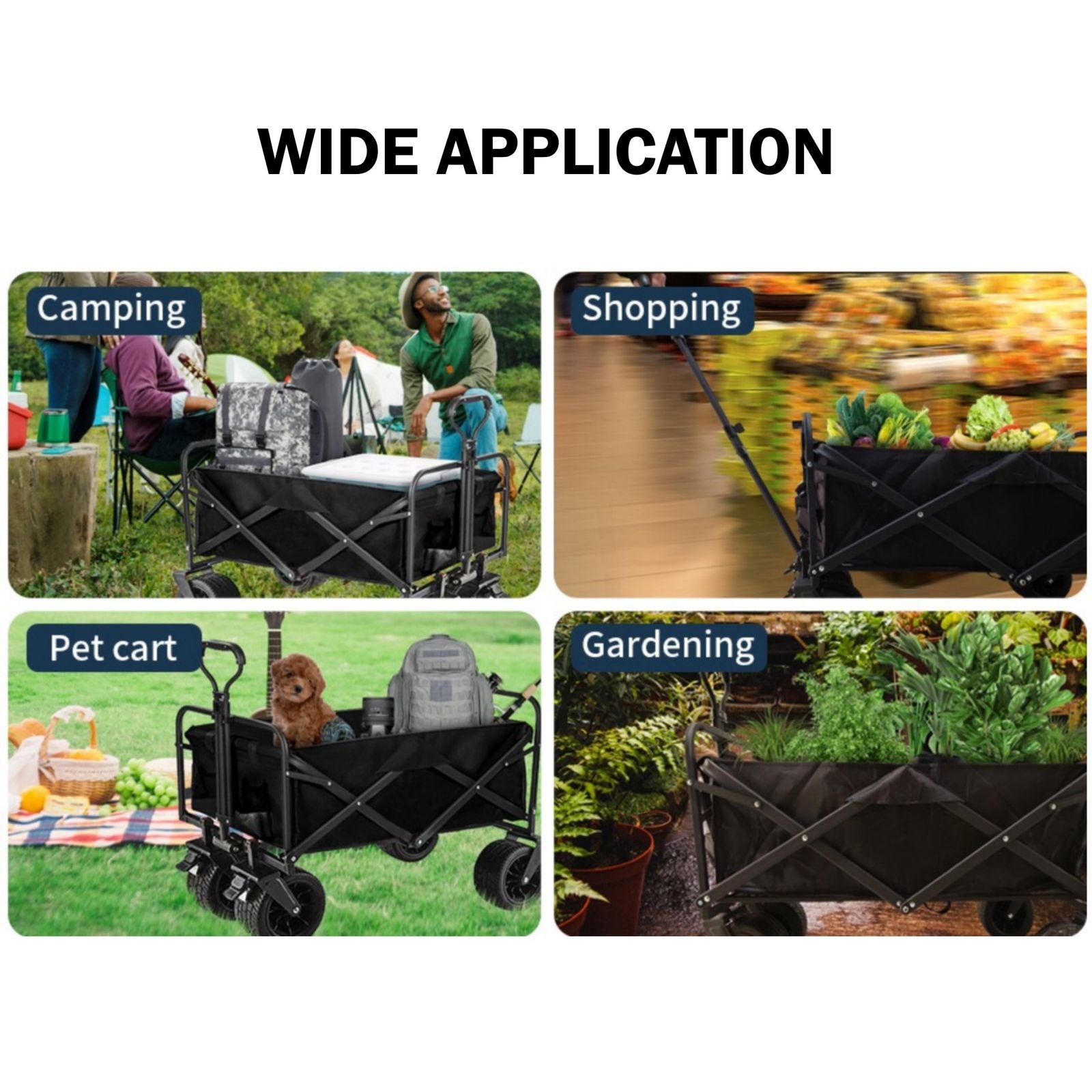 Folding Cart Small Black 3