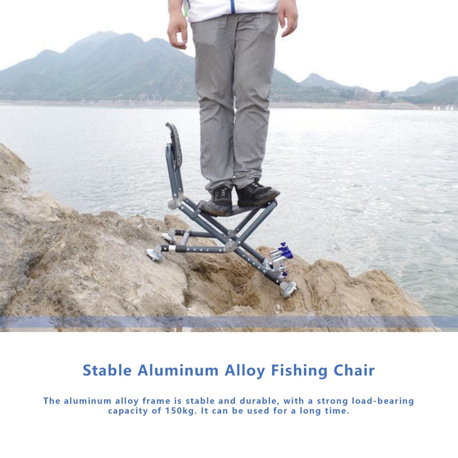 Fishing Chair With Aluminum Alloy For All-Terrains Portable Multifunctional Folding Adjustable Reclining Chair With Hind Legs 5
