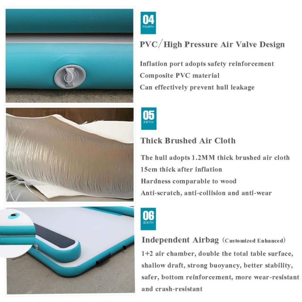 Inflatable Floating Fishing Dock Platform For Adults And Children - Plus Version 5