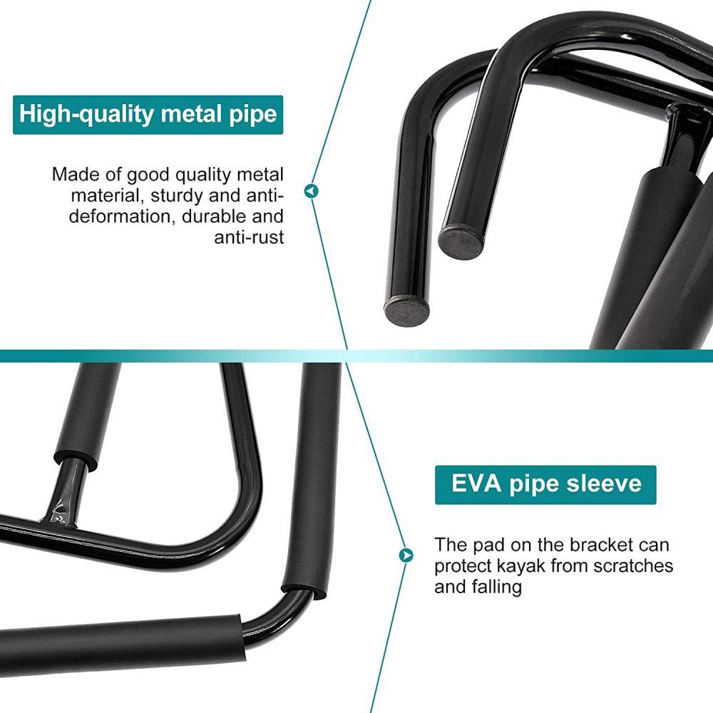 2Pcs Kayak Wall Rack Carrier Canoe Paddle Surfboard Holder Wall Mount Shelf 4