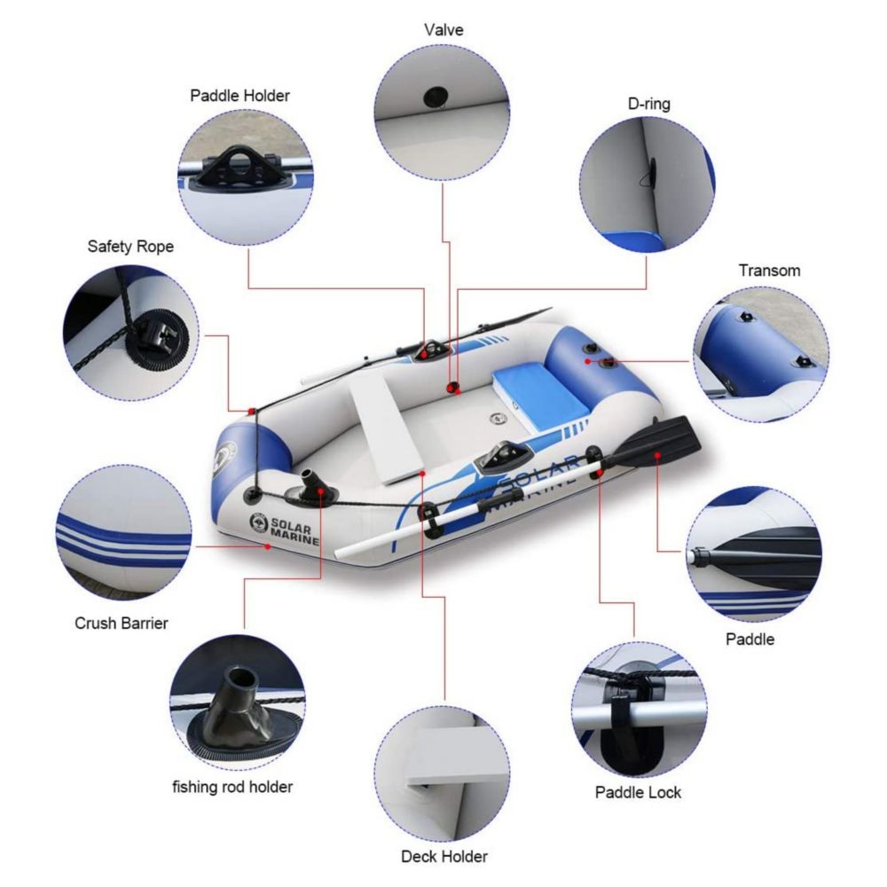 2.3M Inflatable Boat Laminated Wear Resistant Fishing Boat 4