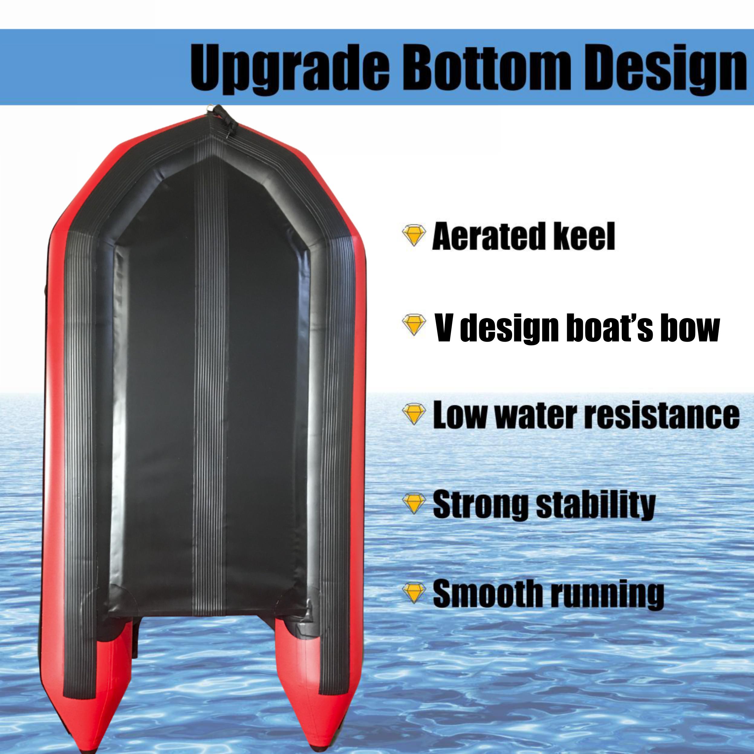 2.3m Inflatable Dinghy Boat Tender Pontoon Rescue- Red 4