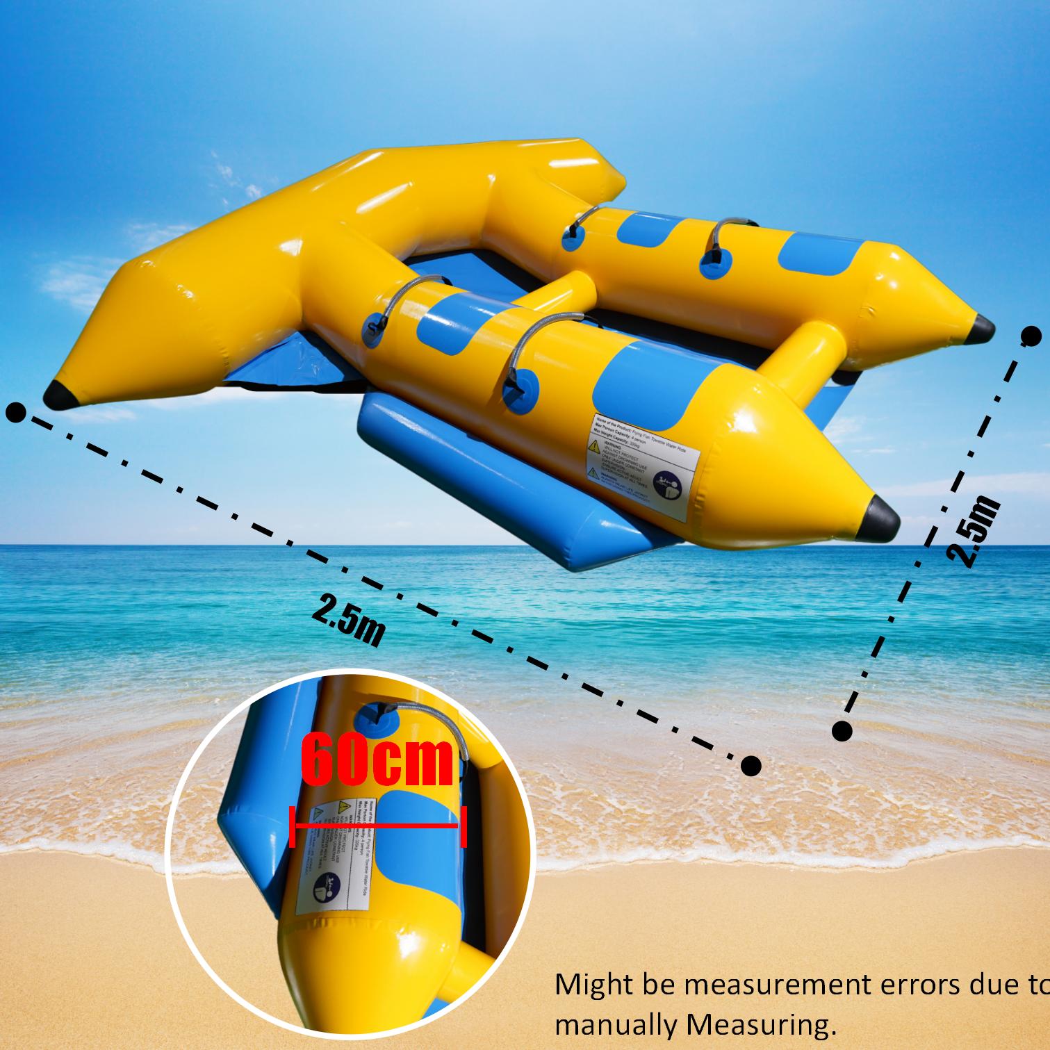 Inflatable 4 Person/Seat Towable Boat  Flying Fish Blower 6