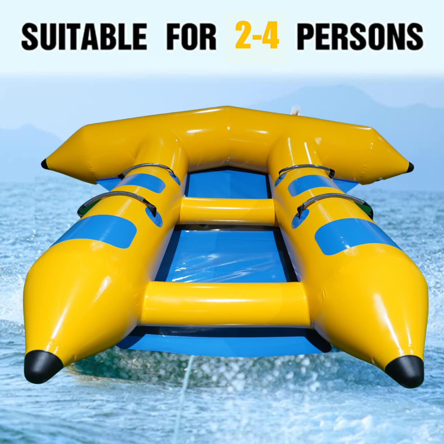 Inflatable 4 Person/Seat Towable Boat  Flying Fish Blower 7