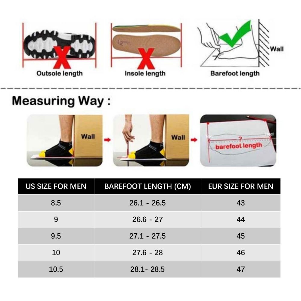 Men's Sneakers Outdoor Road Shoes Breathable Lightweight Non-slip (Grey Size US11.5=US47 ) 8