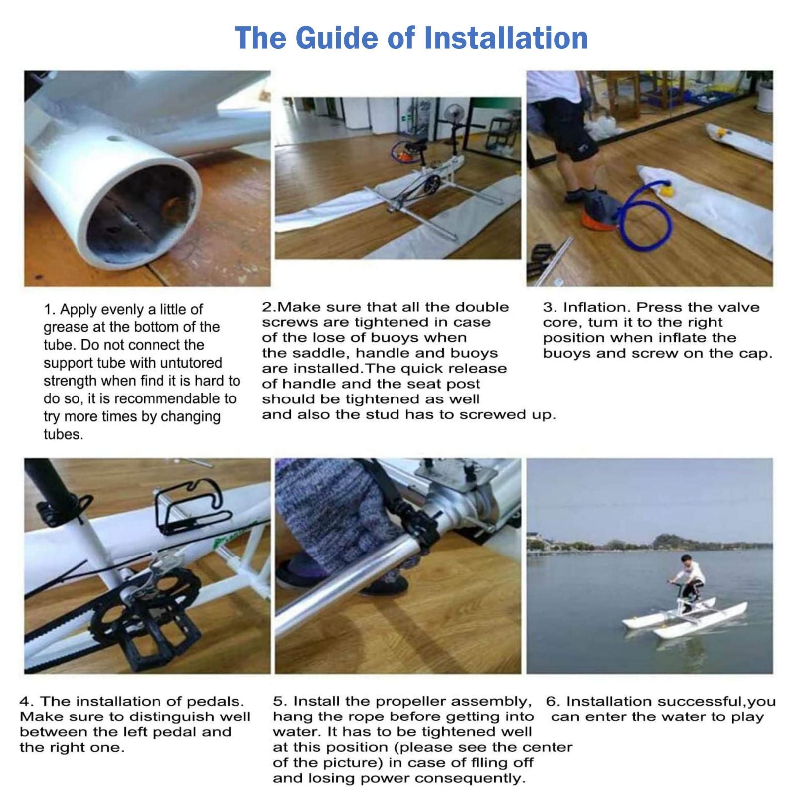 Inflatable Water Bike For Water Sport Portable Yacht Kayak Boatbike 6