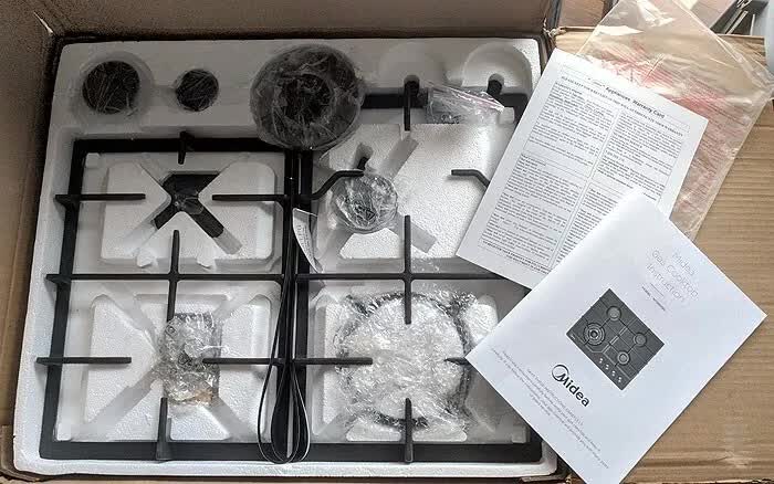 Gas Glass Cooktop 60cm Black 7