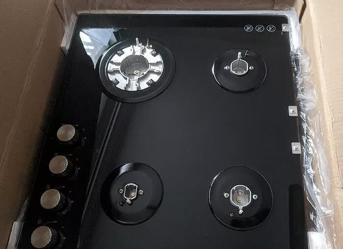 Gas Glass Cooktop 60cm Black 9