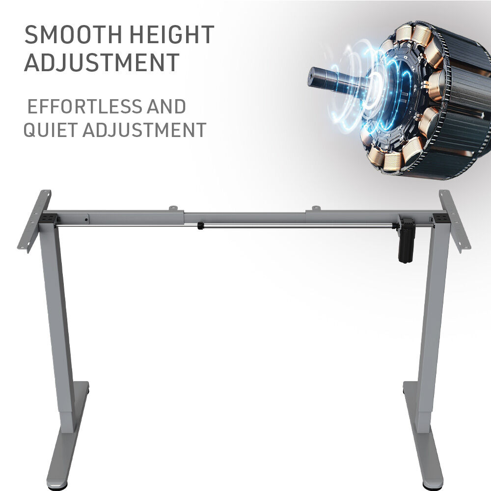 FORTIA Sit To Stand Up Standing Desk, 150x68cm, 72-118cm Electric Height Adjustable, 50kg Rated, Black/Silver Frame 5