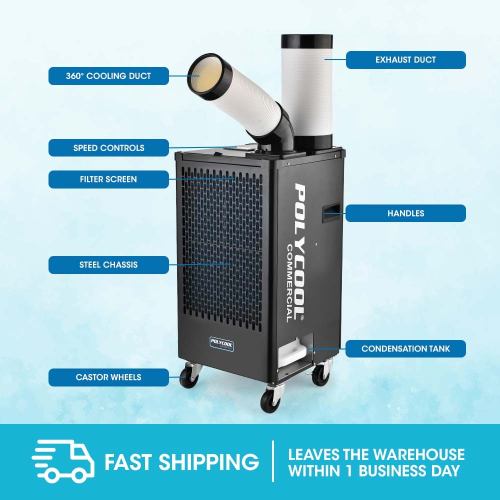 POLYCOOL 2.7kW Portable Industrial Spot Cooler 3