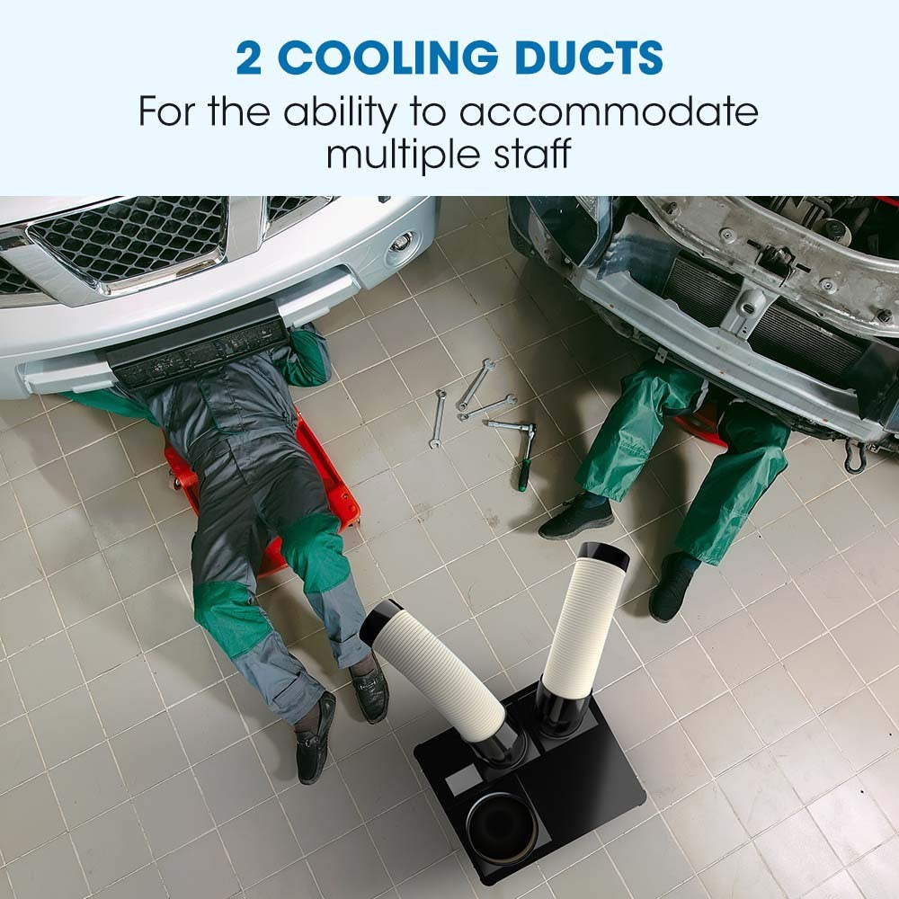 POLYCOOL 4.5kW Portable Industrial Spot Cooler, with Twin Cooling Ducts, 15A Plug 10