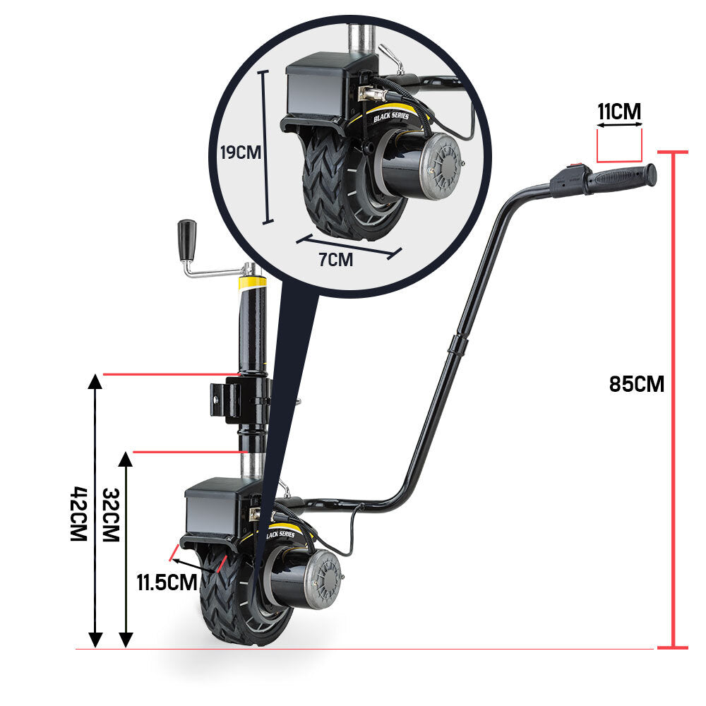 T-REX Motorised Jockey Wheel Electric Power Mover 12V 350W Caravan Trailer Boat 6