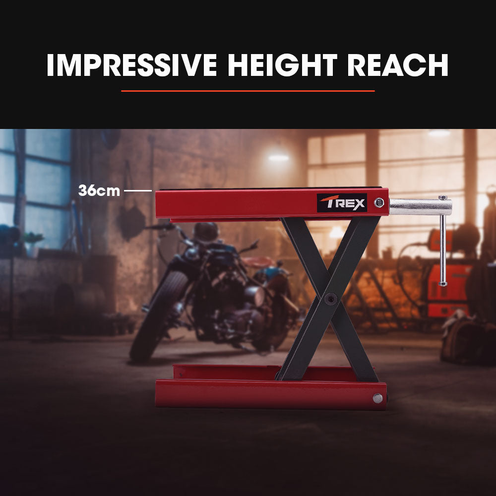 T-REX 500kg Motorcycle Scissor Jack Lift Stand for Motorbike Quad Bike 7