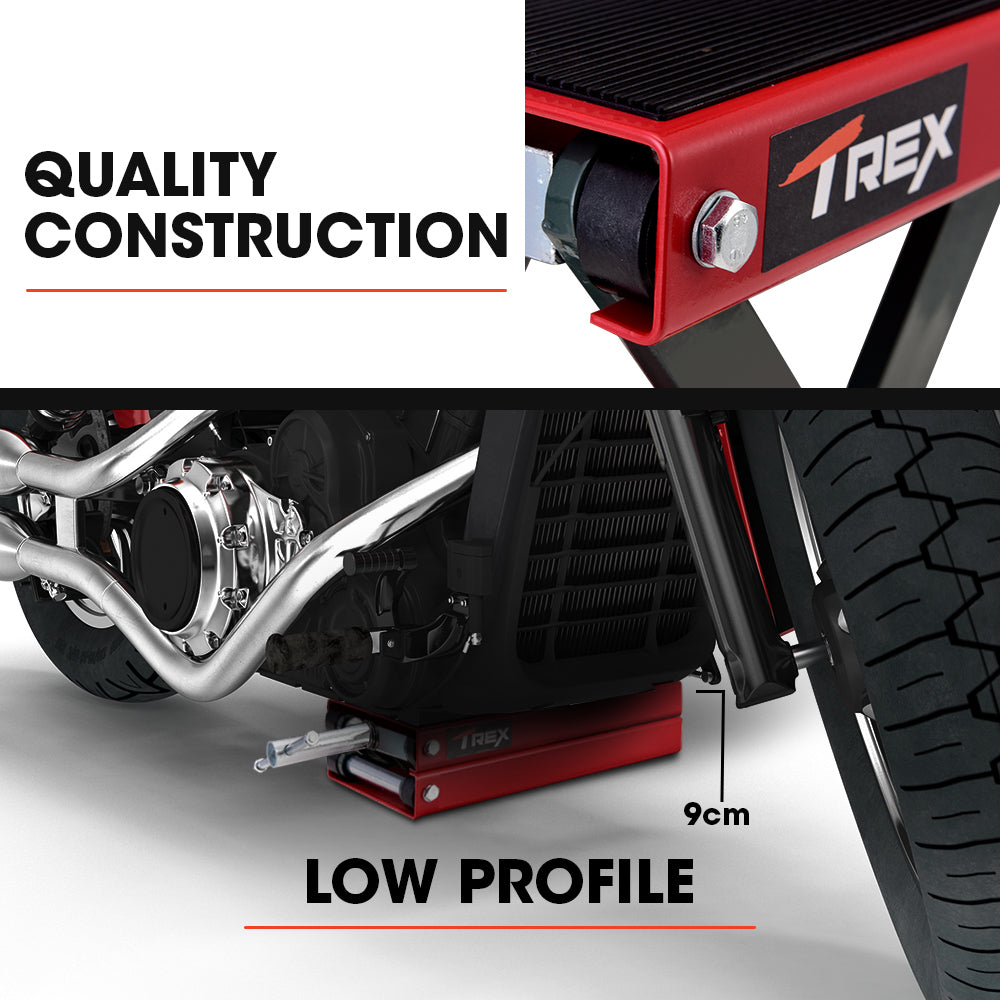 T-REX 500kg Motorcycle Scissor Jack Lift Stand for Motorbike Quad Bike 8