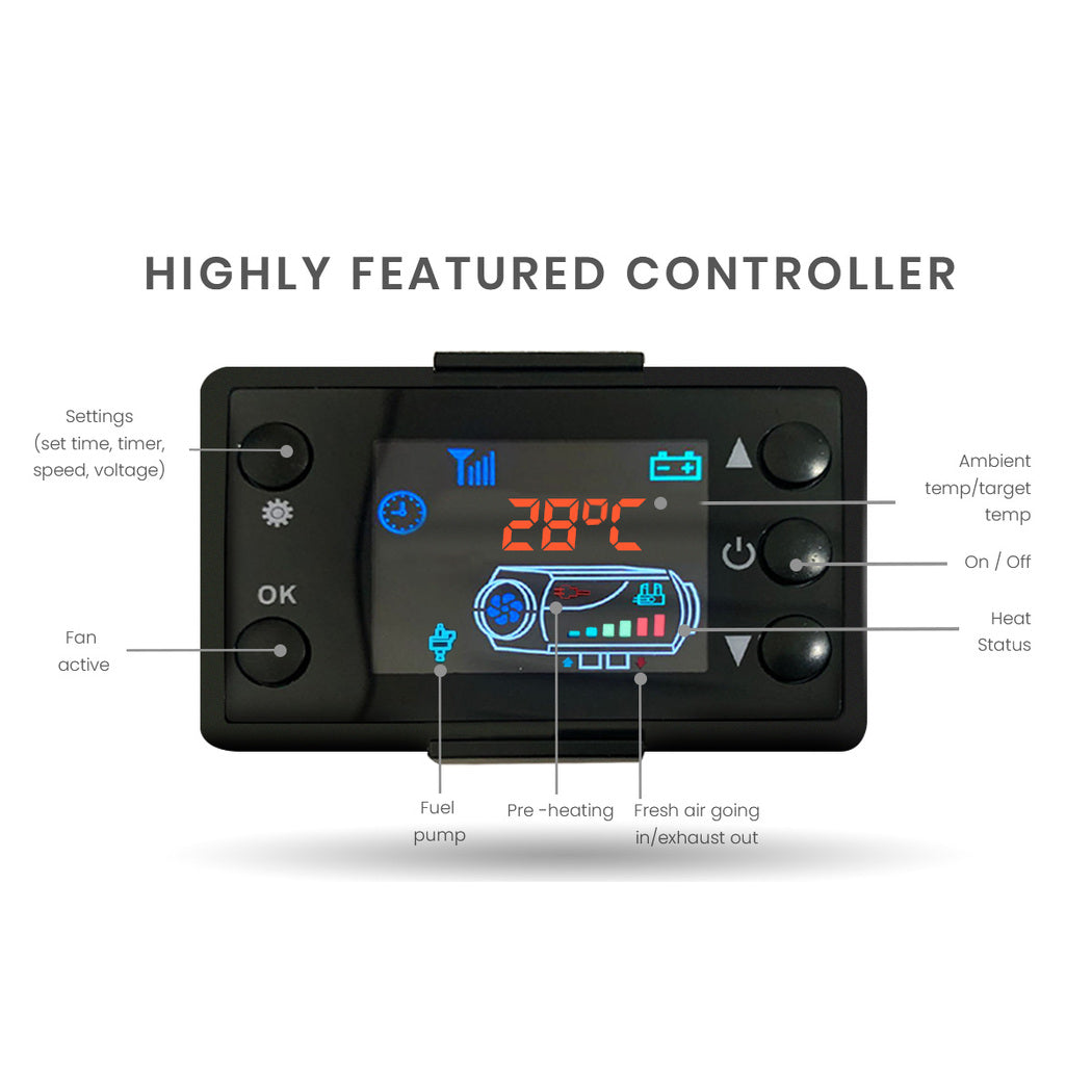 Thermomate Diesel Heater 12V 5kW Caravan Tank Remote Camper Trailer Van Air Motorhome RV Parking 8