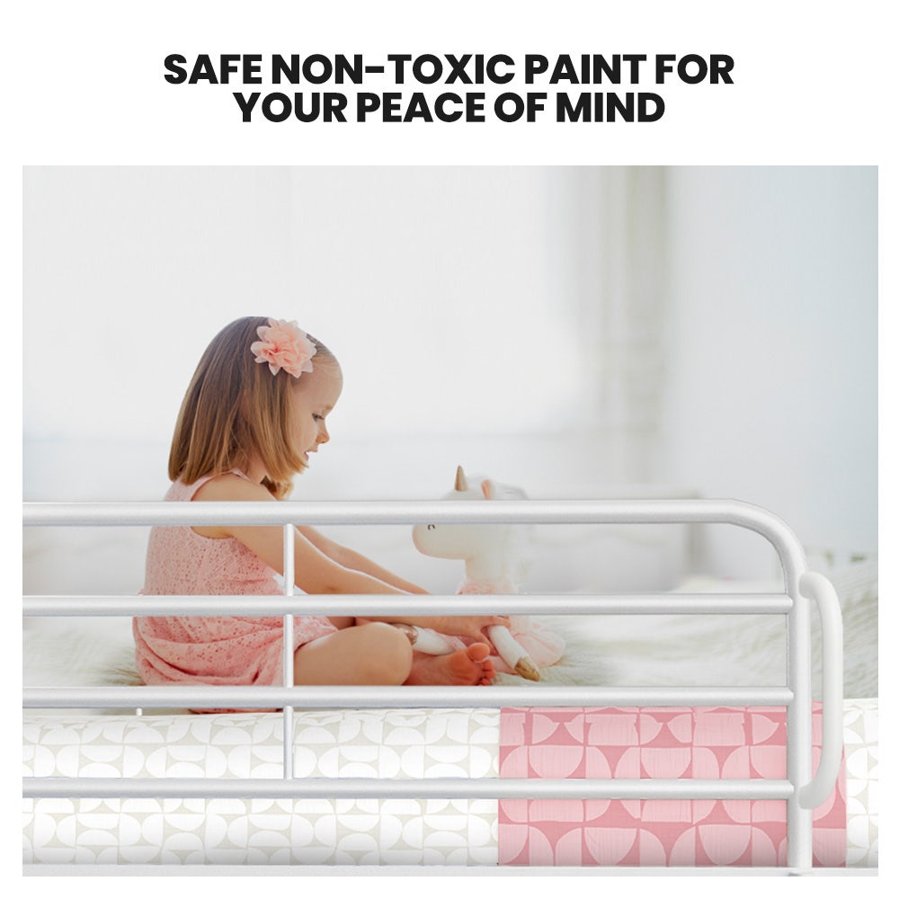 KINGSTON SLUMBER 2in1 King Single Metal Bunk Bed Frame, with Modular Design, Matte White 5