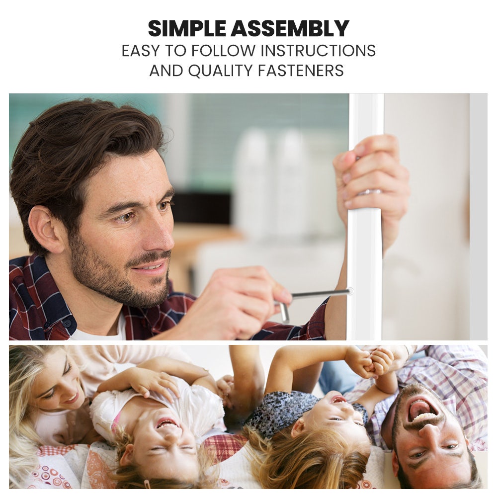 KINGSTON SLUMBER 2in1 King Single Metal Bunk Bed Frame, with Modular Design, Matte White 8