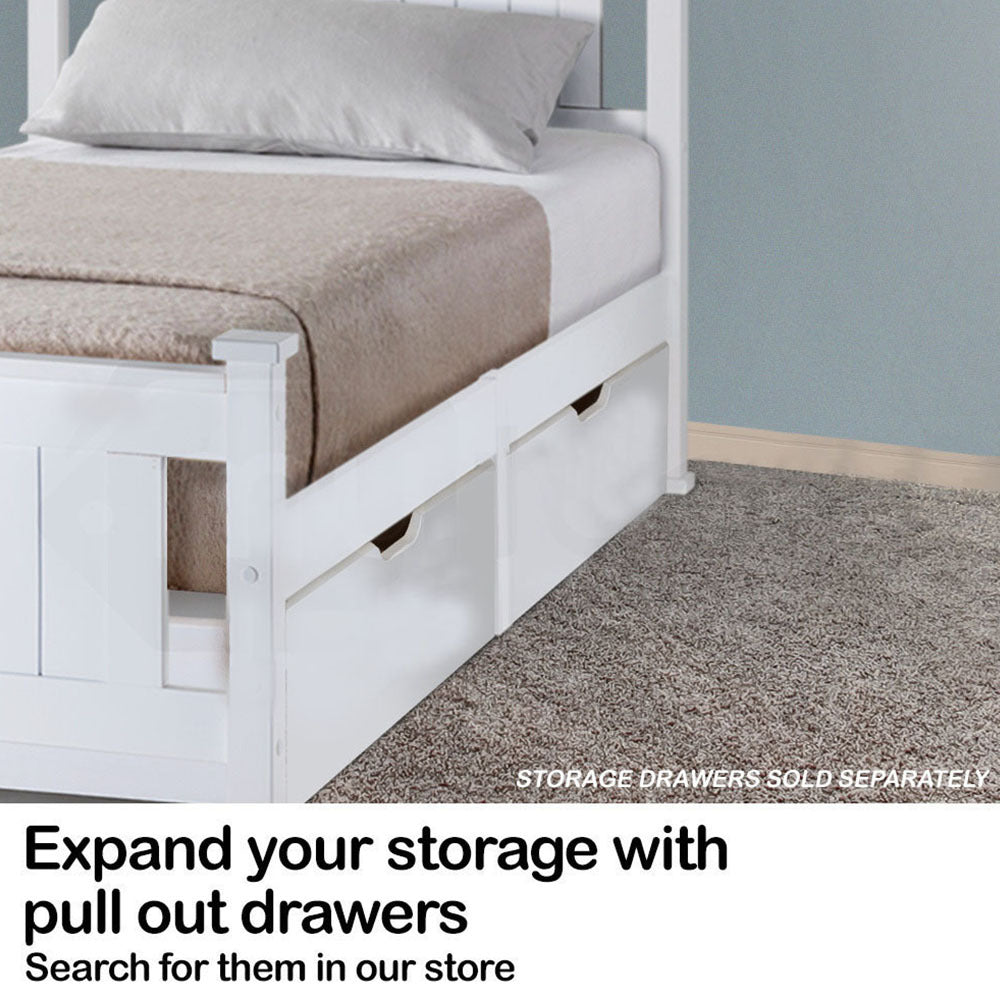 KINGSTON SLUMBER Single Wooden Bed Frame, Bedroom Furniture for Kids and Adults 6