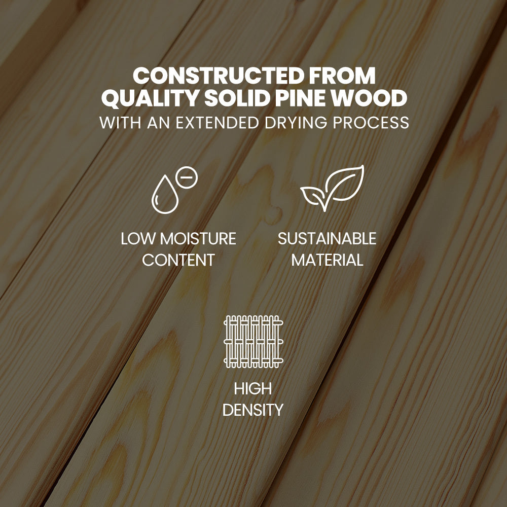 Kingston Slumber Wooden Single Sofa Bed Frame with Storage Drawers - White 3