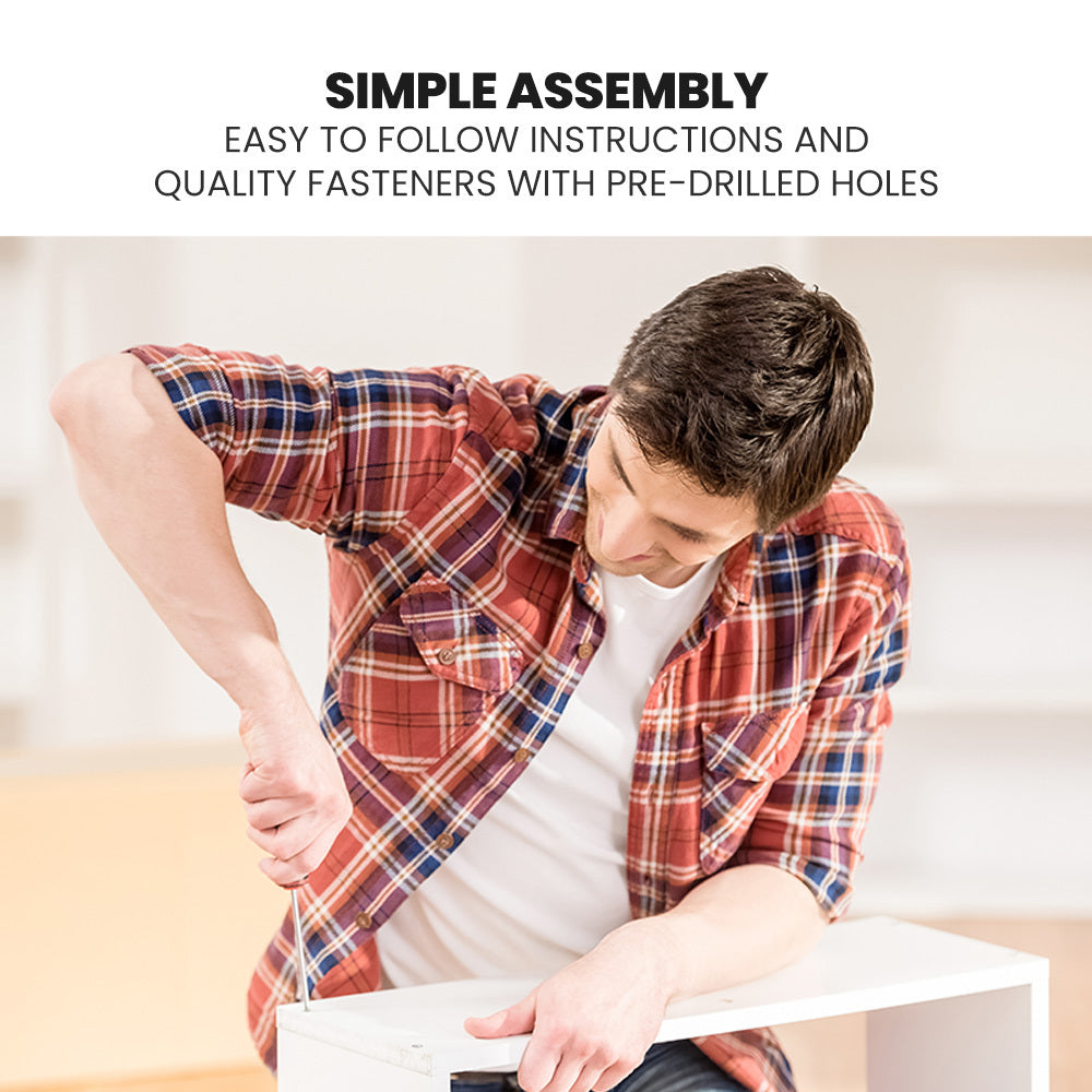 Kingston Slumber Single Over Double Wooden Bunk Bed Frame, Triple Solid Pine 2-in-1 Modular Design, Converts to 2 Beds, For Kids, White 9