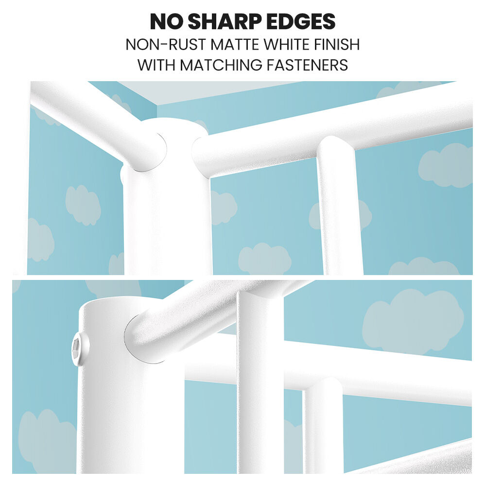 KINGSTON SLUMBER Single over Double Metal Bunk Bed Frame, Matte White 4