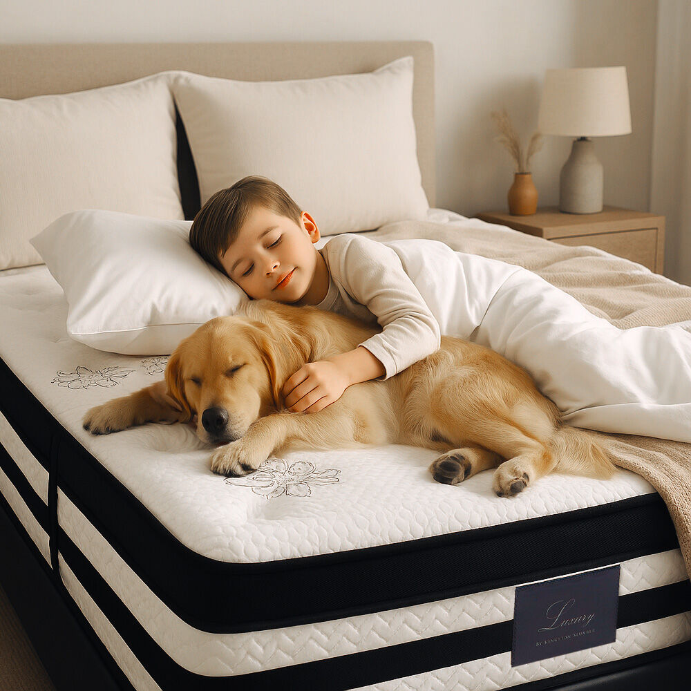 KINGSTON SLUMBER Luxury 34cm Single Mattress, Medium Firm, Euro Top, 5-Zone Pocket Spring Foam 4